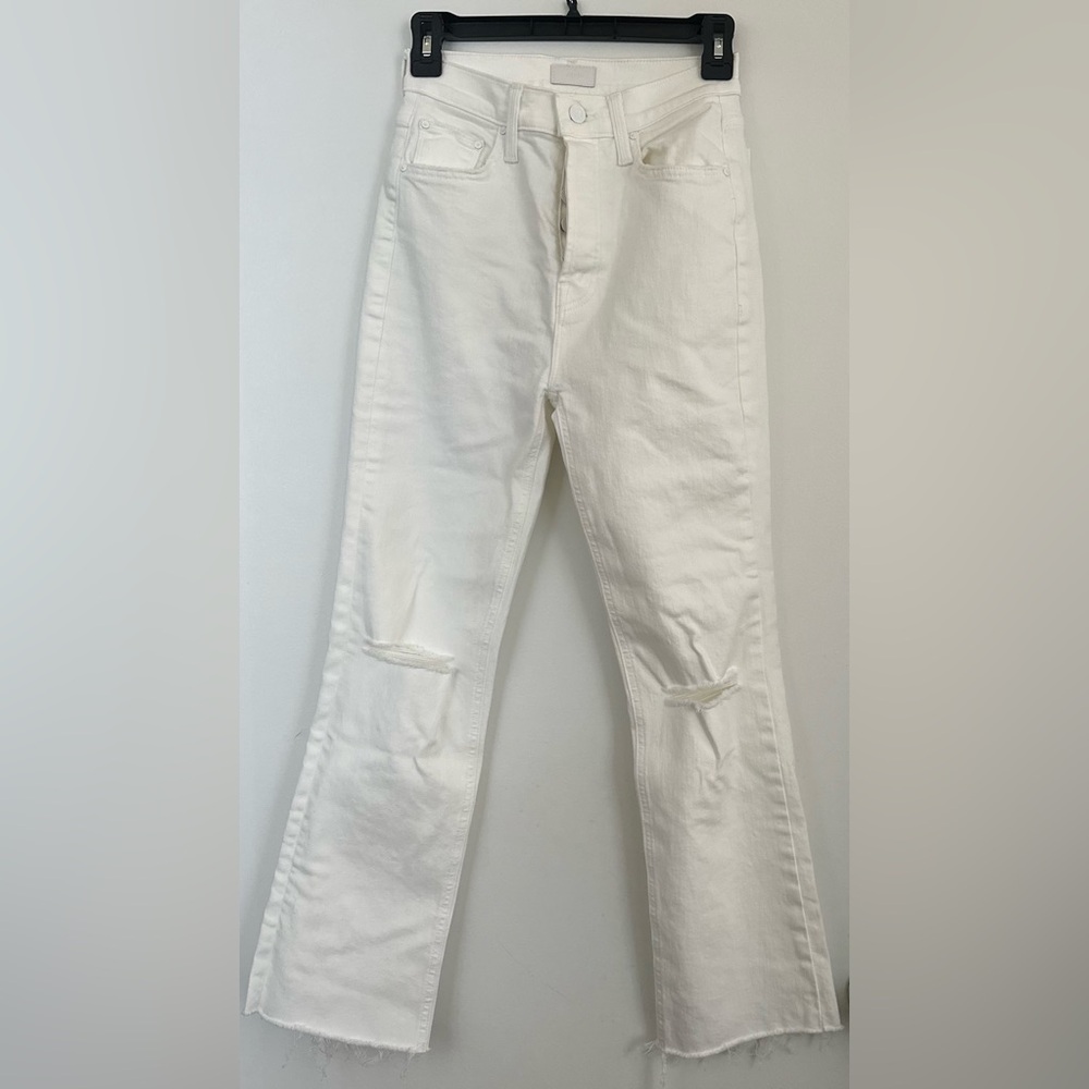 NWT MOTHER The Tripper Ankle White Jeans - Size 24